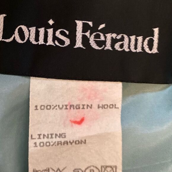 Louis Feraud Virgin Wool Blazer Jacket Large - Picture 7 of 8